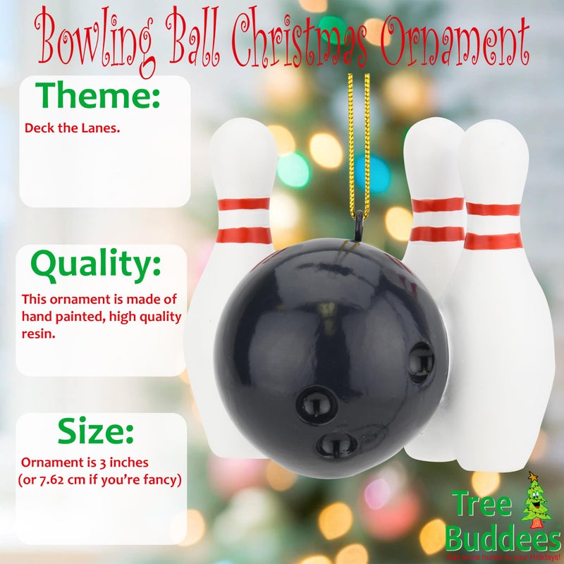 Tree Buddees Bowling Ball and Pins Christmas Ornaments - Image 2